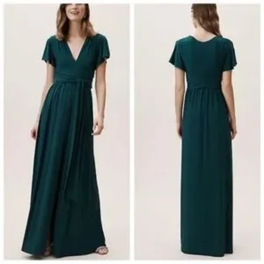 Anthropologie BHLDN Mendoza jersey bridesmaid dresses (Emerald)